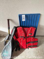 MaxSold Auction: KidCo Child Life Jacket (Red) and Fischer Tennis Rackets with Covers, pop up kids tent - New Westminster (British Columbia, Canada) PARTNER MANAGED Downsizing Online Auction -  Jamieson Court (CONDO)