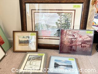 MaxSold Auction: Mixed Lot of 5 Framed Winter Landscape Paintings, Prints & Photos - New Westminster (British Columbia, Canada) PARTNER MANAGED Downsizing Online Auction -  Jamieson Court (CONDO)