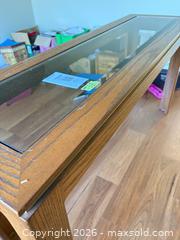 MaxSold Auction: Oak Console Table, 54" W x 16" D x 27" H - New Westminster (British Columbia, Canada) PARTNER MANAGED Downsizing Online Auction -  Jamieson Court (CONDO)