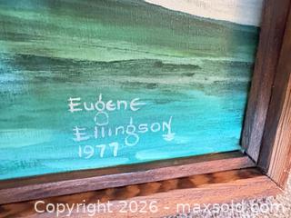 MaxSold Auction: Original 1977 Eugene Ellingson Signed Canvas Painting 25 5/8 x 53 5/8" - New Westminster (British Columbia, Canada) PARTNER MANAGED Downsizing Online Auction -  Jamieson Court (CONDO)