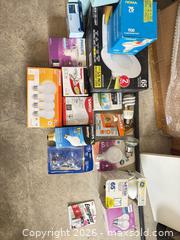 MaxSold Auction: Rustic Wooden Toolbox, Medium Size and light bulbs - New Westminster (British Columbia, Canada) PARTNER MANAGED Downsizing Online Auction -  Jamieson Court (CONDO)