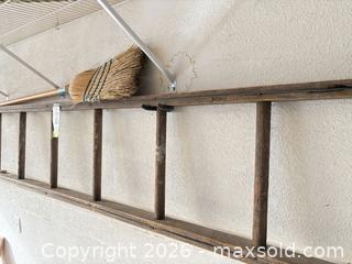 MaxSold Auction: Single-section Wooden Ladder 119 in - New Westminster (British Columbia, Canada) PARTNER MANAGED Downsizing Online Auction -  Jamieson Court (CONDO)