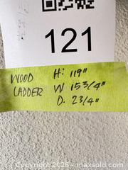 MaxSold Auction: Single-section Wooden Ladder 119 in - New Westminster (British Columbia, Canada) PARTNER MANAGED Downsizing Online Auction -  Jamieson Court (CONDO)