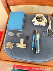 MaxSold Auction: Solid Wood Desk Chair with Cushion and Waste Bin - New Westminster (British Columbia, Canada) PARTNER MANAGED Downsizing Online Auction -  Jamieson Court (CONDO)