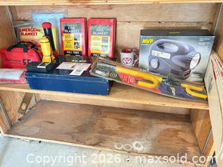 MaxSold Auction: Vehicle Safety Items: Inflator, First Aid Bag, Fire Blanket, Flashlight, Wheel Lock - New Westminster (British Columbia, Canada) PARTNER MANAGED Downsizing Online Auction -  Jamieson Court (CONDO)