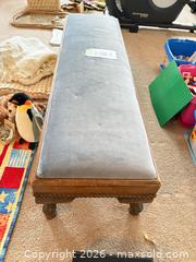 MaxSold Auction: Vintage Style Upholstered Wood Frame Bench, 42.5 in W - New Westminster (British Columbia, Canada) PARTNER MANAGED Downsizing Online Auction -  Jamieson Court (CONDO)