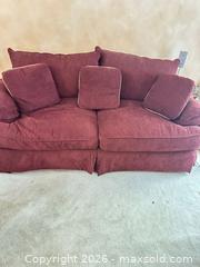 MaxSold Auction: Maroon Sofa - Las Vegas (NV, USA) PARTNER MANAGED Estate Sale Online Auction - Losee Road