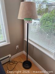 MaxSold Auction: Black Metal Floor Lamp with Beige Shade - West Vancouver (British Columbia, Canada) SELLER MANAGED Estate Sale Online Auction - Marine Drive