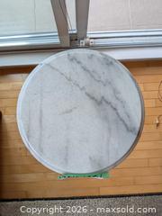 MaxSold Auction: Marble Top Bistro Side Table with Cast Iron Base - West Vancouver (British Columbia, Canada) SELLER MANAGED Estate Sale Online Auction - Marine Drive