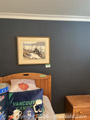 MaxSold Auction: Vintage Original Artwork - Acrylic Painting by Murray Stewart, "Eagle Lake" - West Vancouver (British Columbia, Canada) SELLER MANAGED Estate Sale Online Auction - Marine Drive