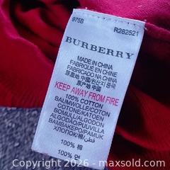MaxSold Auction: Burberry Children Red Zip-Up Sweater, Size 5Y, Excellent Condition - Toronto (Ontario, Canada) SELLER MANAGED Reseller Online Auction - Esandar Drive (STORAGE)