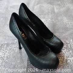 MaxSold Auction: Saint Laurent Paris Tribtoo Platform Pumps, Black Lizard Embossed Leather, Size 39 - Toronto (Ontario, Canada) SELLER MANAGED Reseller Online Auction - Esandar Drive (STORAGE)