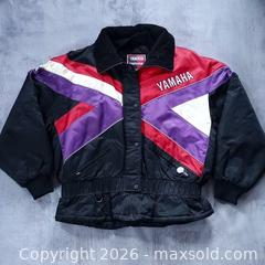 MaxSold Auction: Vintage Yamaha Sportswear Racing Jacket, Ladies Large, Black/Red/Purple - Toronto (Ontario, Canada) SELLER MANAGED Reseller Online Auction - Esandar Drive (STORAGE)