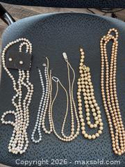 MaxSold Auction: Imitation Pearl Necklaces & Earrings — White, Silver, Cream - Burlington (Ontario, Canada) Moving Online Auction - Mcniven Road