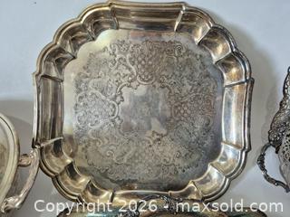 MaxSold Auction: Collection of Steel Silver Plate Trays  - Pickering (Ontario, Canada) SELLER MANAGED Reseller Online Auction - Old Brock Road