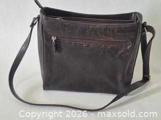 MaxSold Auction: Italian Natural Distressed Leather Shoulder Bag - Pickering (Ontario, Canada) SELLER MANAGED Reseller Online Auction - Old Brock Road