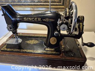 MaxSold Auction: Vintage Hand Crank Singer Sewing Machine - Pickering (Ontario, Canada) SELLER MANAGED Reseller Online Auction - Old Brock Road