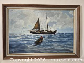 MaxSold Auction: Vintage Signed Oil Painting - Pickering (Ontario, Canada) SELLER MANAGED Reseller Online Auction - Old Brock Road