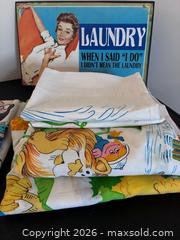 MaxSold Auction: 1980s Pillowcases & Tea Towels with Sesame Street, Peanuts, Disney - Marietta (Georgia, USA) PARTNER MANAGED Estate Sale Online Auction - Casteel Park Drive Southwest