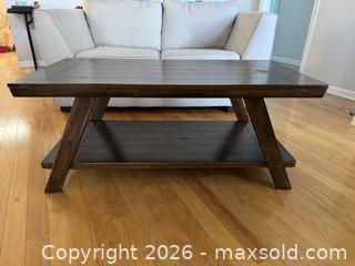 MaxSold Auction: Ashley Furniture Dark Brown Engineered Wood Coffee Table (coordinates with lot 193) - Marietta (Georgia, USA) PARTNER MANAGED Estate Sale Online Auction - Casteel Park Drive Southwest