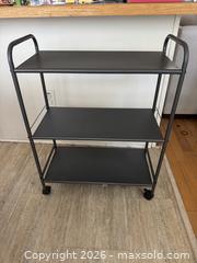 MaxSold Auction: Black Metal 3-Shelf Rolling Cart with Casters - Marietta (Georgia, USA) PARTNER MANAGED Estate Sale Online Auction - Casteel Park Drive Southwest