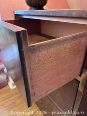 MaxSold Auction: Campaigner Campaign-Style Brown 4-Drawer Desk - Marietta (Georgia, USA) PARTNER MANAGED Estate Sale Online Auction - Casteel Park Drive Southwest