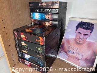 MaxSold Auction: Complete DVD sets of Angel, Buffy the Vampire Slayer and Firefly with signed David Boreanaz photo - Marietta (Georgia, USA) PARTNER MANAGED Estate Sale Online Auction - Casteel Park Drive Southwest