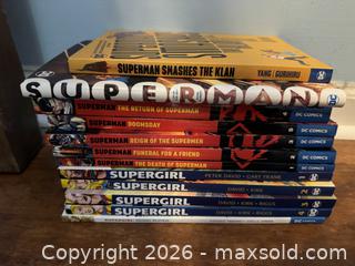 MaxSold Auction: DC Comics Paperback Collection — Superman 1-5 vols & Supergirl 1-4 vols - Marietta (Georgia, USA) PARTNER MANAGED Estate Sale Online Auction - Casteel Park Drive Southwest