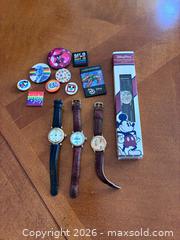 MaxSold Auction: Disney / Mickey Mouse Watches and Pins Lot - Marietta (Georgia, USA) PARTNER MANAGED Estate Sale Online Auction - Casteel Park Drive Southwest
