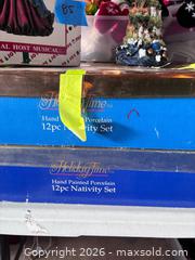 MaxSold Auction: Holiday Decorations Lot with 12pc Porcelain Nativity & Musical Angel - Marietta (Georgia, USA) PARTNER MANAGED Estate Sale Online Auction - Casteel Park Drive Southwest