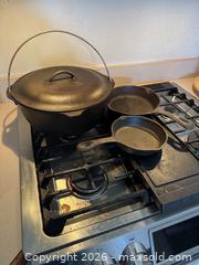 MaxSold Auction: Lodge Cast Iron Dutch Oven with Lid and Two Skillets - Marietta (Georgia, USA) PARTNER MANAGED Estate Sale Online Auction - Casteel Park Drive Southwest