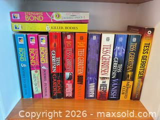 MaxSold Auction: Lot of 13 Paperback Mystery/Thriller Books by Tess Gerritsen & S. Bond - Marietta (Georgia, USA) PARTNER MANAGED Estate Sale Online Auction - Casteel Park Drive Southwest