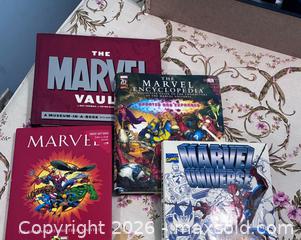 MaxSold Auction: Lot of 4-5 Hardcover Marvel Encyclopedias & Compendiums - Marietta (Georgia, USA) PARTNER MANAGED Estate Sale Online Auction - Casteel Park Drive Southwest