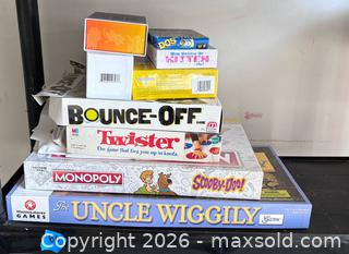 MaxSold Auction: Lot of 7–9 Boxed Board Games (Monopoly, Twister, Uncle Wiggily, More) - Marietta (Georgia, USA) PARTNER MANAGED Estate Sale Online Auction - Casteel Park Drive Southwest