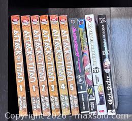 MaxSold Auction: Manga lot: Attack on Titan 1–5; MHA 31; Black Butler 9; Danganronpa 1 - Marietta (Georgia, USA) PARTNER MANAGED Estate Sale Online Auction - Casteel Park Drive Southwest