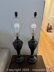 MaxSold Auction: Pair of Metal Table Lamps with Harps, 24–36 in - Marietta (Georgia, USA) PARTNER MANAGED Estate Sale Online Auction - Casteel Park Drive Southwest