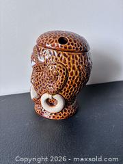 MaxSold Auction: Tiki Farm Medium Ceramic Tiki Mug, Brown/Tan with Red Accent - Marietta (Georgia, USA) PARTNER MANAGED Estate Sale Online Auction - Casteel Park Drive Southwest