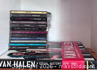 MaxSold Auction: Van Halen Music Memorabilia Lot - Poster, 11 CDs, Hardcover Book - Marietta (Georgia, USA) PARTNER MANAGED Estate Sale Online Auction - Casteel Park Drive Southwest