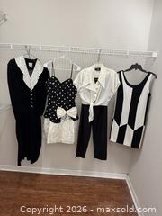 MaxSold Auction: Vintage Black & White Polka Dot Dresses/Blouse/Pants Size 9 - Marietta (Georgia, USA) PARTNER MANAGED Estate Sale Online Auction - Casteel Park Drive Southwest