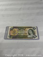MaxSold Auction: 1969 Canadian $20 bank note  - Windsor (Ontario, Canada) SELLER MANAGED Reseller Online Auction - Byng Road