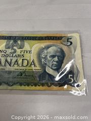 MaxSold Auction: 1972 Canadian 5 dollar banknote - Windsor (Ontario, Canada) SELLER MANAGED Reseller Online Auction - Byng Road