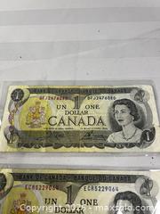 MaxSold Auction: Lot of 3 - 1973 Canadian one-dollar banknotes - Windsor (Ontario, Canada) SELLER MANAGED Reseller Online Auction - Byng Road