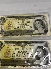 MaxSold Auction: Lot of 3 - 1973 Canadian one-dollar banknotes - Windsor (Ontario, Canada) SELLER MANAGED Reseller Online Auction - Byng Road