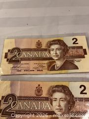 MaxSold Auction: Lot of 3 - 1986 Canadian $2 banknotes - Windsor (Ontario, Canada) SELLER MANAGED Reseller Online Auction - Byng Road