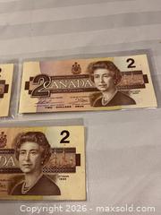 MaxSold Auction: Lot of 3 - 1986 Canadian $2 banknotes - Windsor (Ontario, Canada) SELLER MANAGED Reseller Online Auction - Byng Road