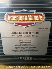 MaxSold Auction: Vintage American Muscle 78' Dodge Lil Red Truck - 1:18" Scale - Windsor (Ontario, Canada) SELLER MANAGED Reseller Online Auction - Byng Road
