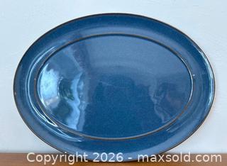 MaxSold Auction: Vintage Blue Oval Ceramic Serving Platter Boston by Denby-Langley - Mountain View (California, USA) SELLER MANAGED Estate Sale Online Auction - Clark Avenue