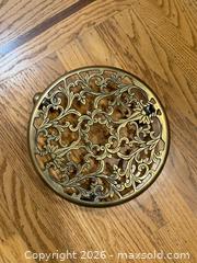 MaxSold Auction: Vintage Brass Wheeled Pot Stand 2 of 2 - Mountain View (California, USA) SELLER MANAGED Estate Sale Online Auction - Clark Avenue