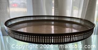 MaxSold Auction: Vintage Copper & Brass Serving Tray with Perforated Band - Mountain View (California, USA) SELLER MANAGED Estate Sale Online Auction - Clark Avenue