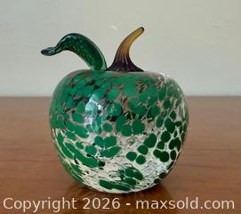 MaxSold Auction: Vintage Desktop Crystal Apple Paperweight Signed - Mountain View (California, USA) SELLER MANAGED Estate Sale Online Auction - Clark Avenue